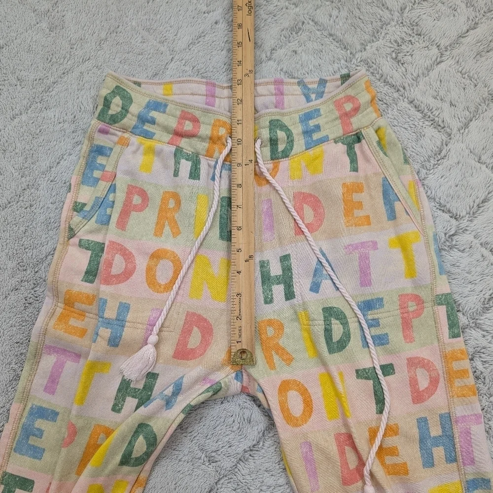 Anthropologie Joggers Womens S Pink Pride Graphic Luke John Matthew Arnold - Picture 5 of 10